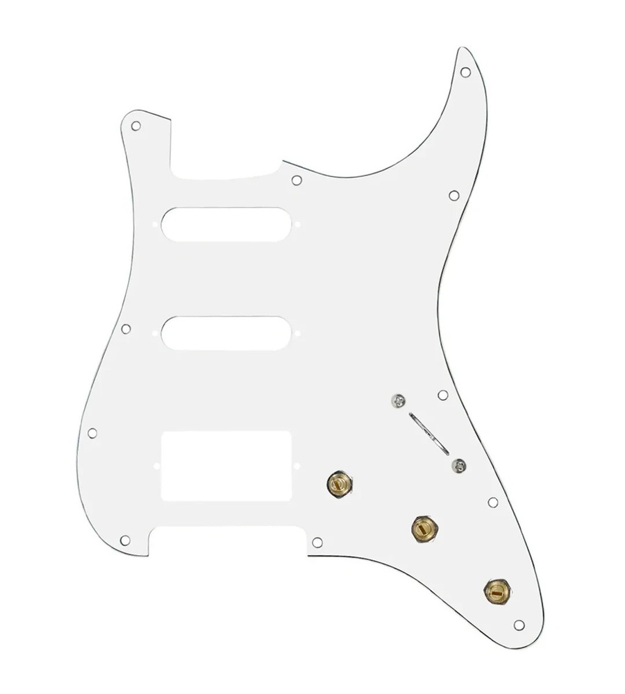 920D Custom 7 Way Pre-Wired Push/Pull HSS Strat Pickguard - White