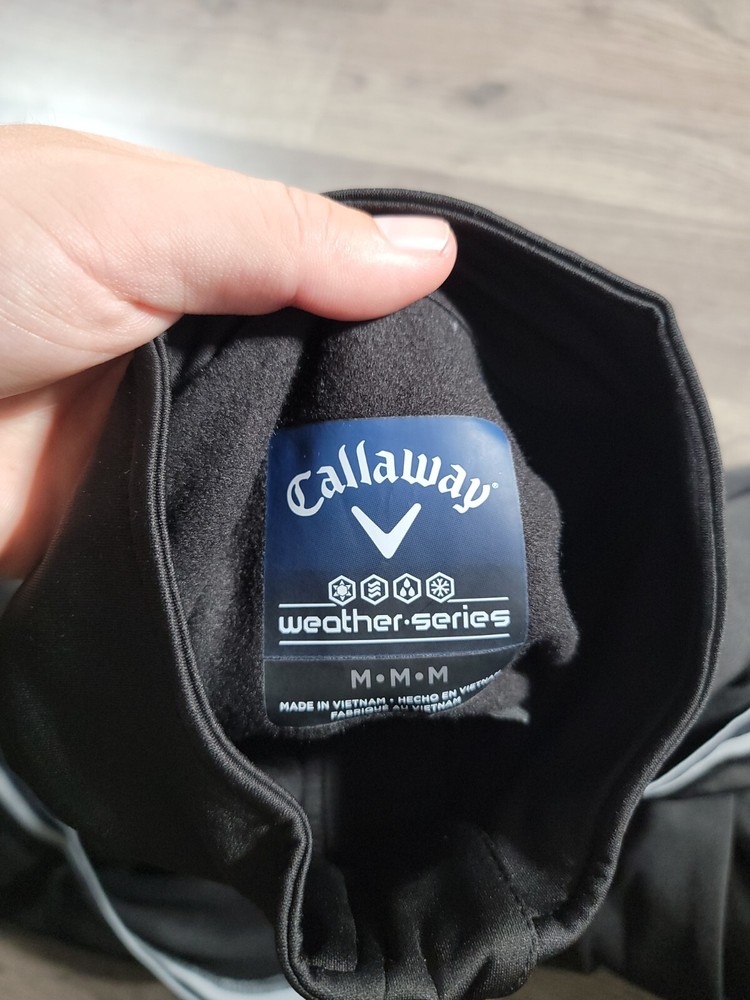 Callaway Golf Pullover Jacket 1/4 Zip Black Medium CBC High School Stretch NWT