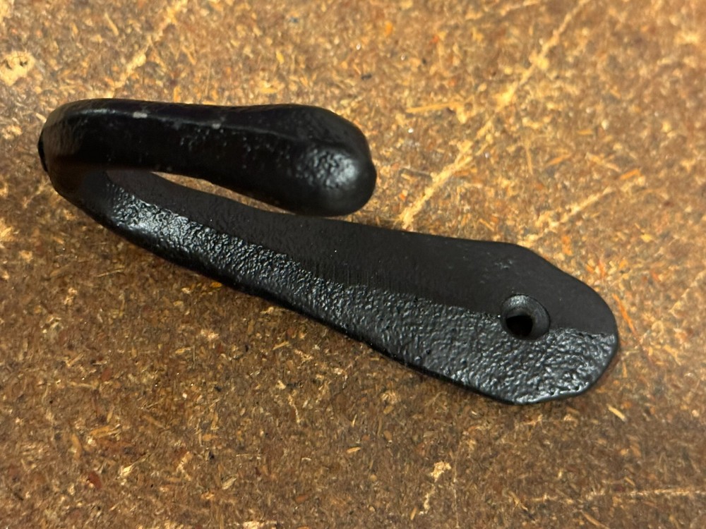 Primitive Foundry 4" Solid Core Metal Cast Iron Wall Hook Bathroom Towel Hanger