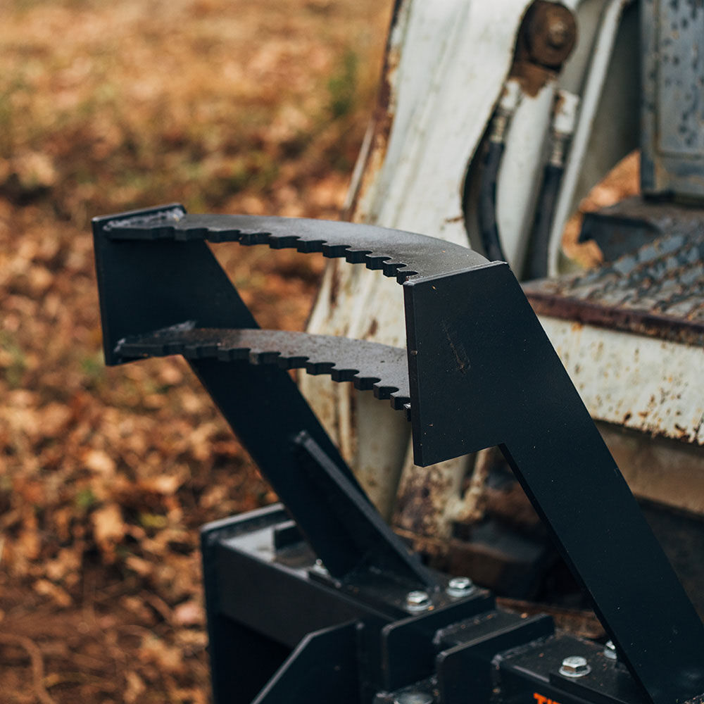 Titan Attachments Post and Tree Puller for Skid Steers, Includes Push Bar Guard