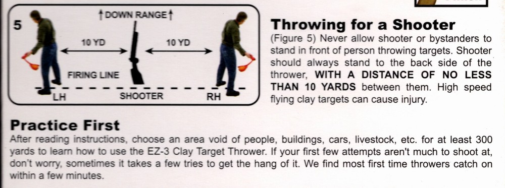 EZ-Throw ™ 3 - Hand Held Clay Target Thrower - MTM Case Guard - NEW