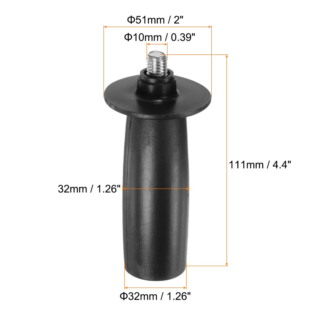 4pcs Side Handle 10mm Thread Plastic Grinder Handle Replacement