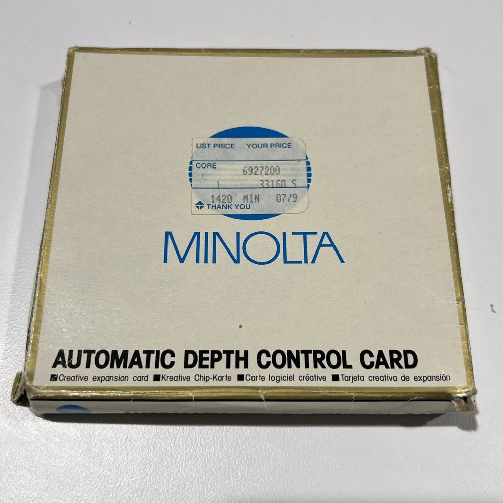 Minolta Automatic Depth Control Card - OVP + Case Original Box Manual EUC