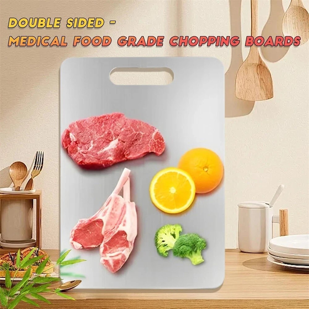 Titanium Cutting Board Double-Sided Titanium Cutting Boards for Kitchen Camping~