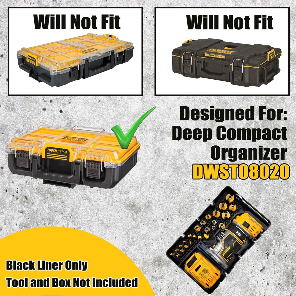 Dewalt Router Insert for Deep Compact Organizer