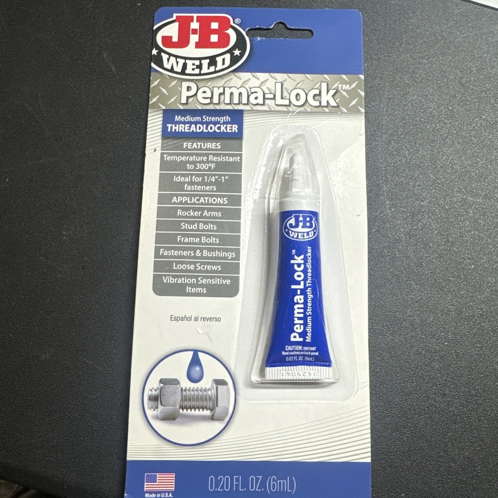 J-B Weld 24206 Perma-Lock Medium Strength Thread locker 6 mL