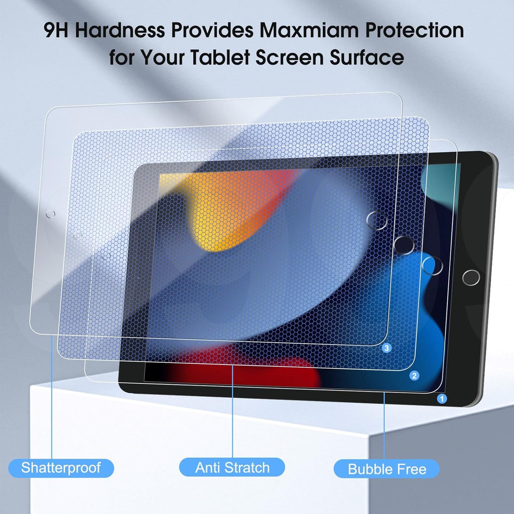 2 Pack Screen Protector for Ipad 9Th 8Th 7Th Generation (10.2 Inch, 2021/2020/20