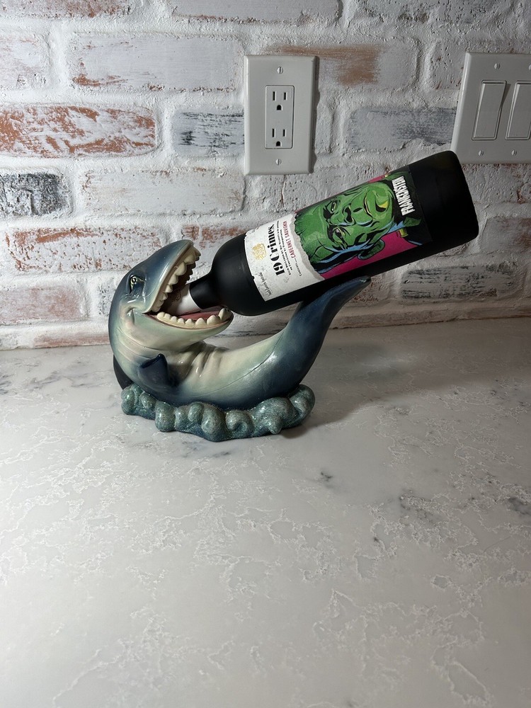 Adorable, Great White Shark, Wine Holder, Great Conversation Piece!