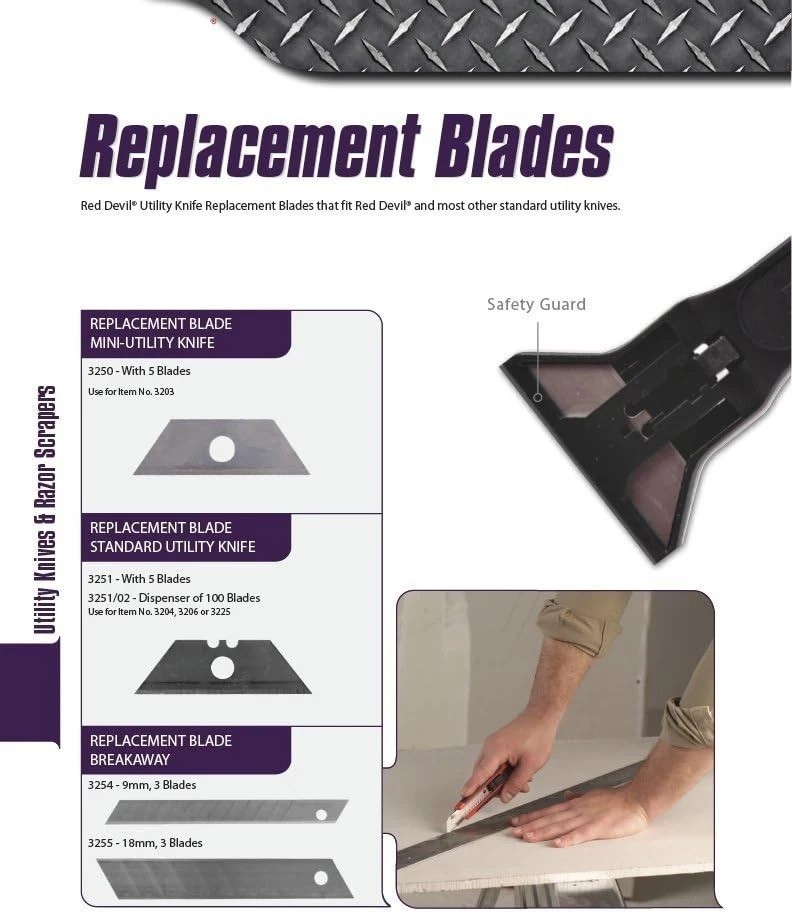 Professional Grade Push/Pull Scraper - Classic Red, 5 Metal Blades for Precision