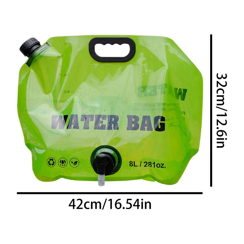 Camping Water Container 8L Leakproof Foldable Pouch Water Container
