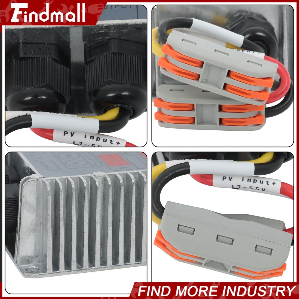 Findmall Solar Battery Charge Controller Boost MPPT Voltage Adjustable 400W