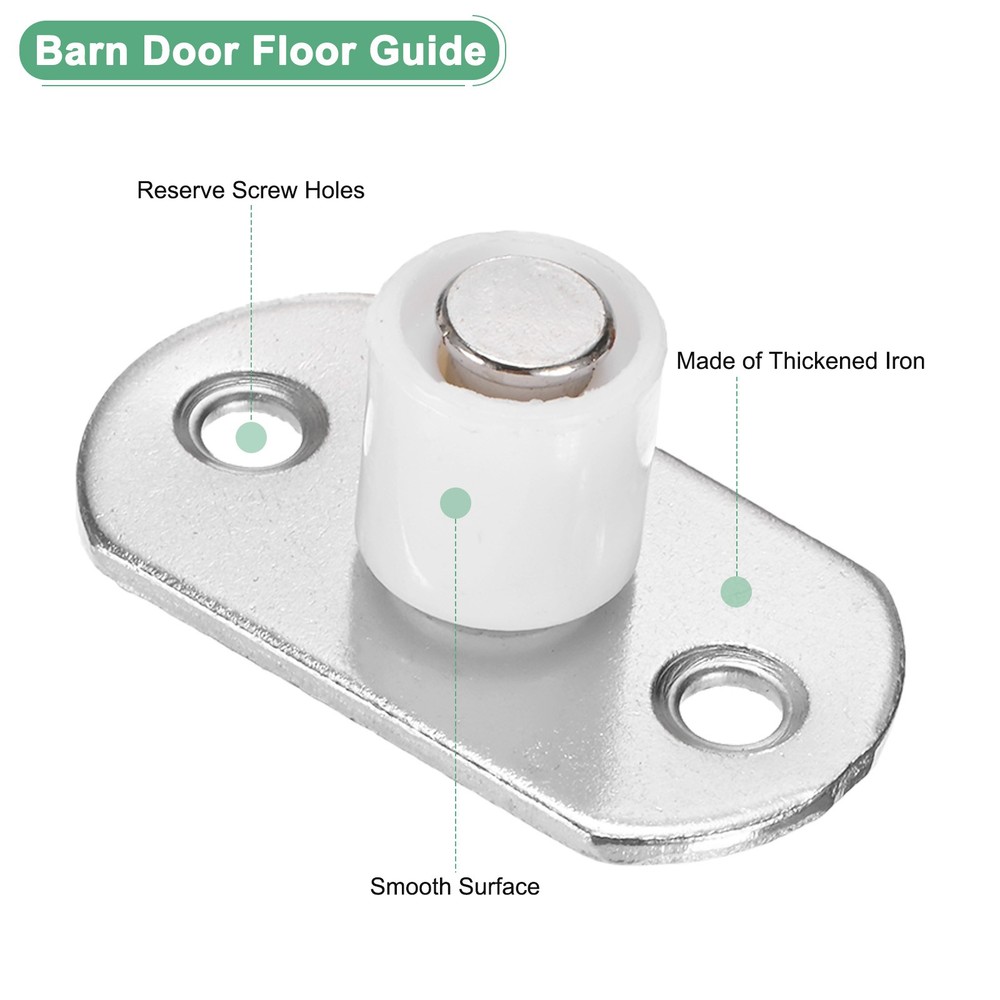 2-Pack Roller Guide Sliding, 4mm/0.16" Dia Sliding Floor Guide [White]