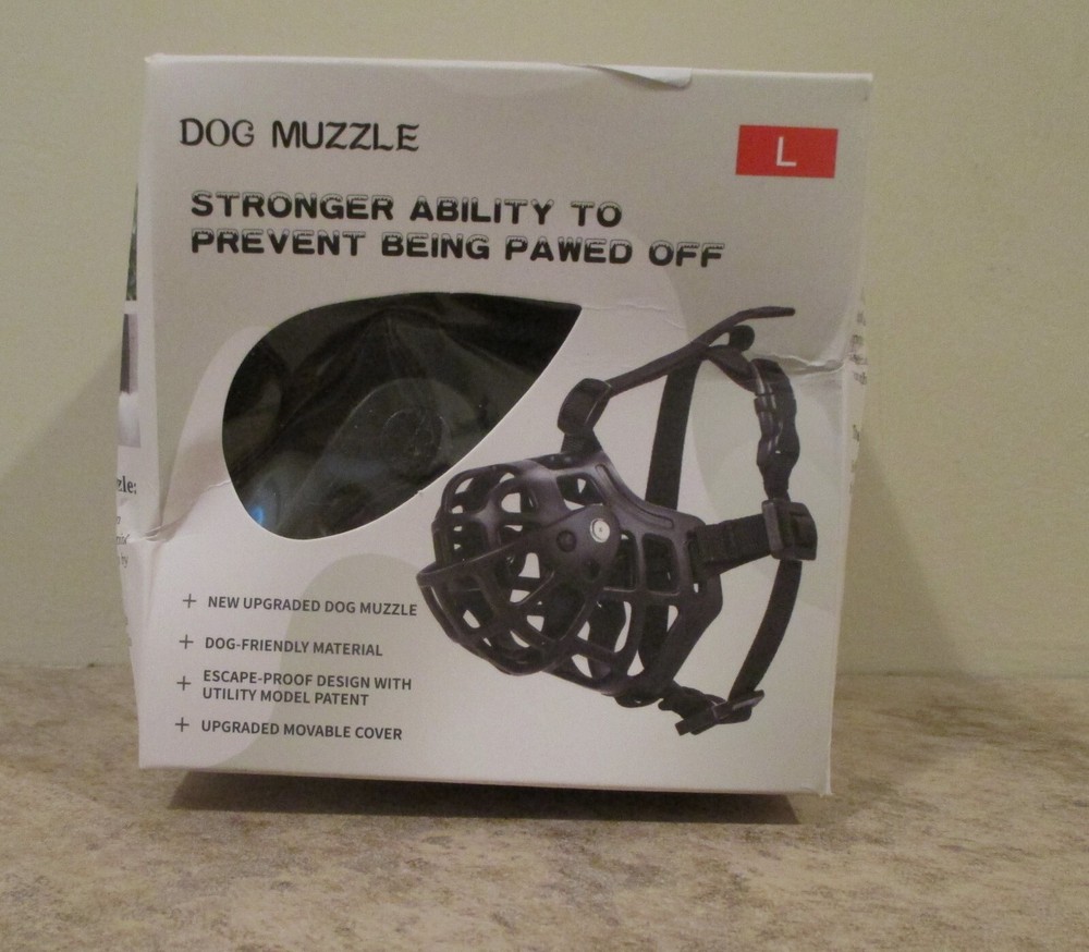 Black Basket Style Dog Muzzle - Size Large - NIP