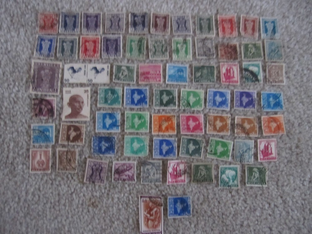 67 OLD USED INDIA STAMP COLLECTION