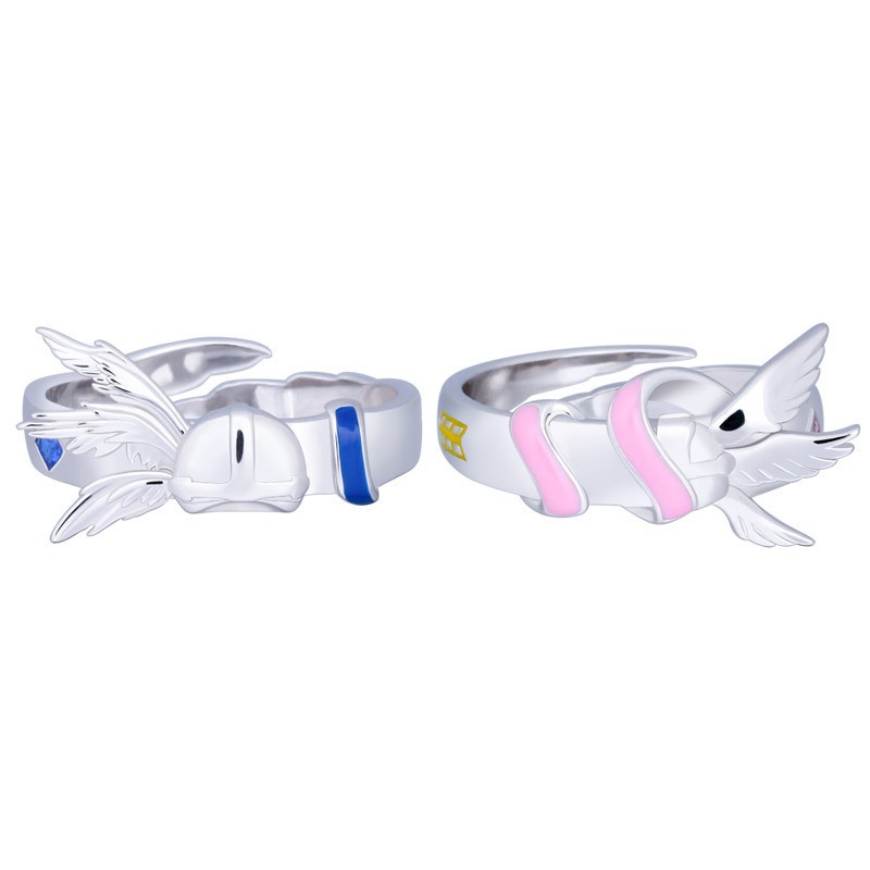 Anime Digimon Angewomon and Angemon Couples Ring