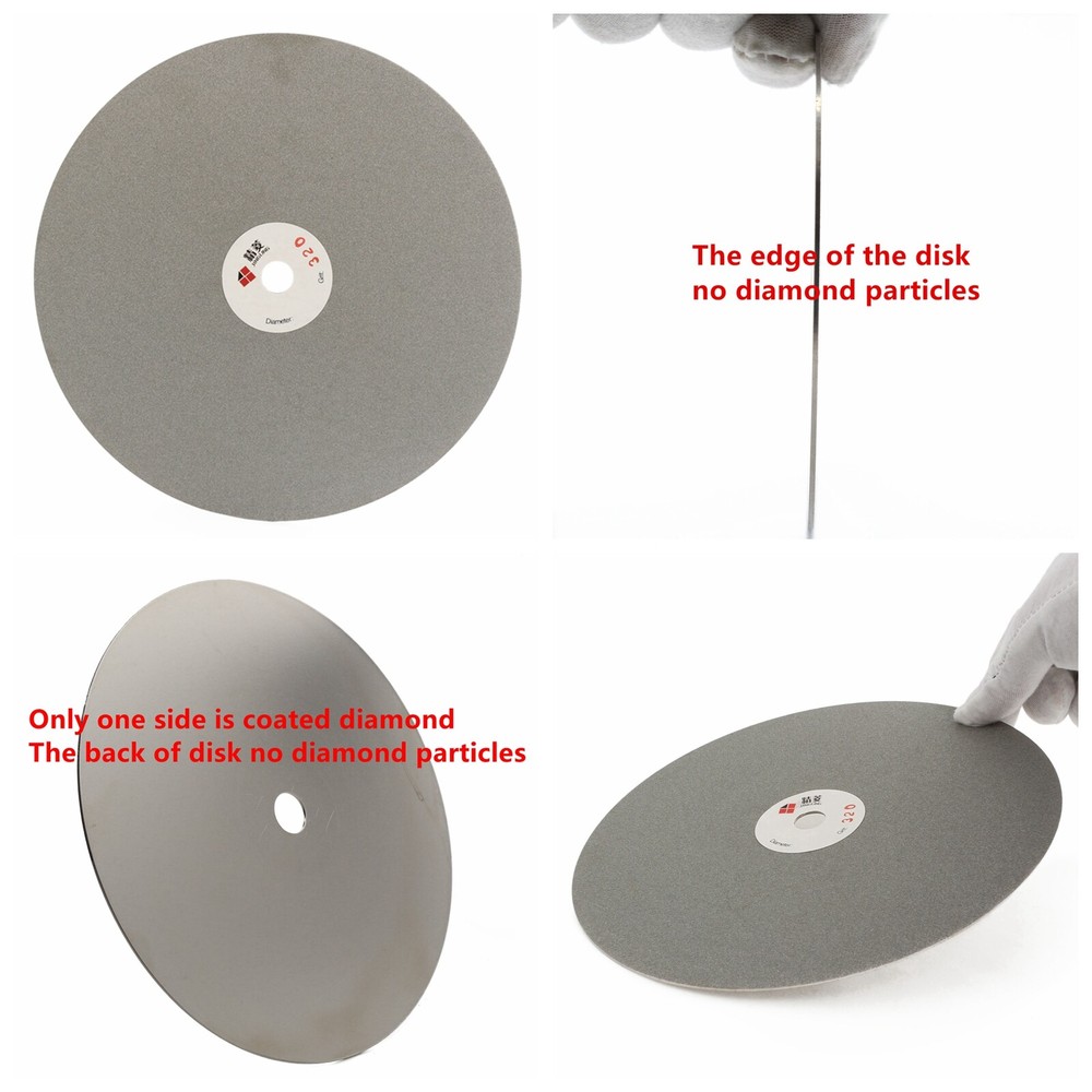 8" inch Diamond Grinding Disc Grit 320 Abrasive Wheel Flat Lap Disk Stone Tools