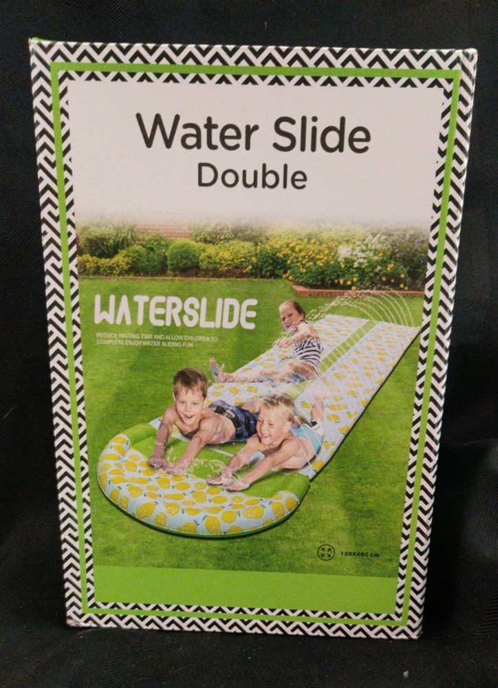 Double Lemon Waterslide with 2 Inflatable Boogie Boards