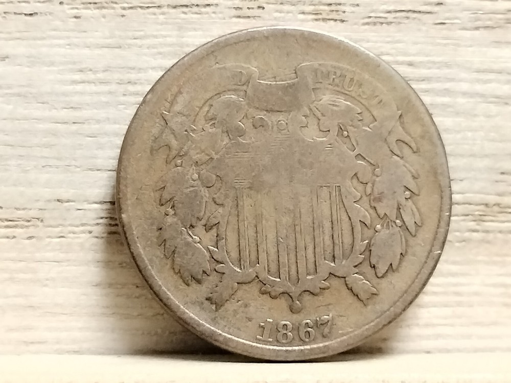 1867 2 Cents "Union Shield" US Coin