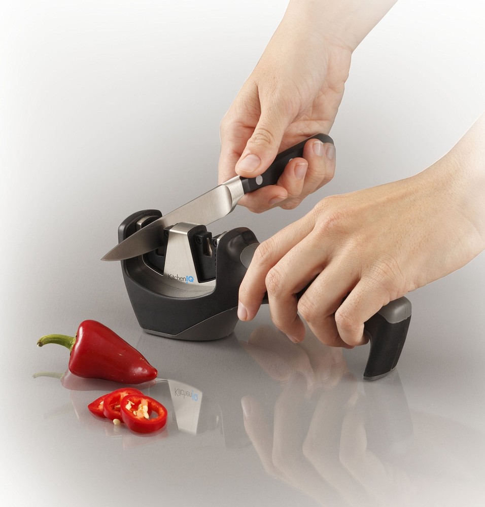 KitchenIQ 50032 Carbide Ceramic Pull-Thru Knife Sharpener