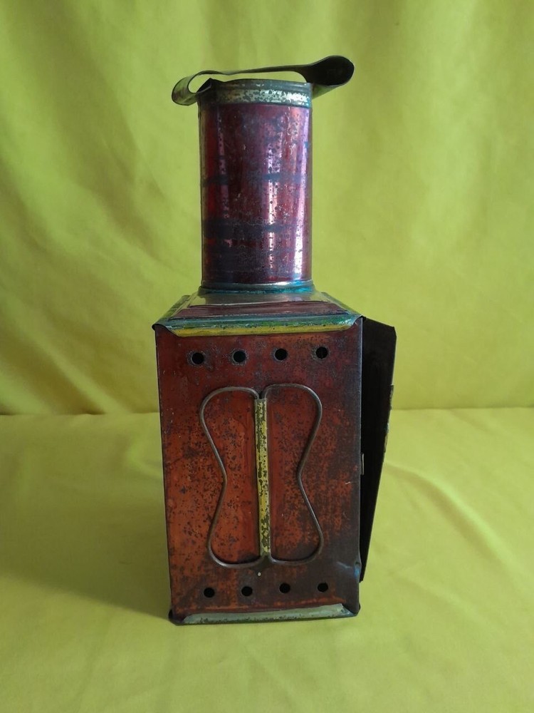 1885 RARE ANTIQUE MAGIC LANTERN PROJECTOR MEDAILLON LAPIERRE POLYCHROME 14”