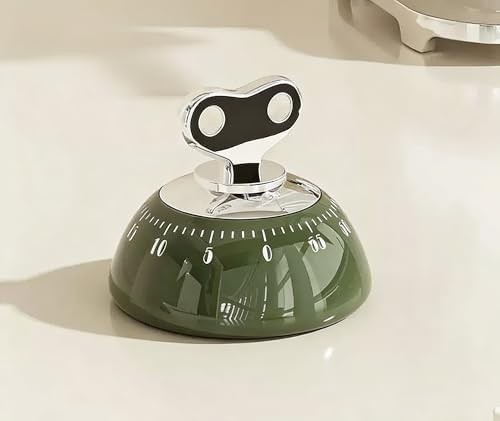 60-Minute Magnetic Timer, Mechanical Kitchen Cooking Reminder & Student Green
