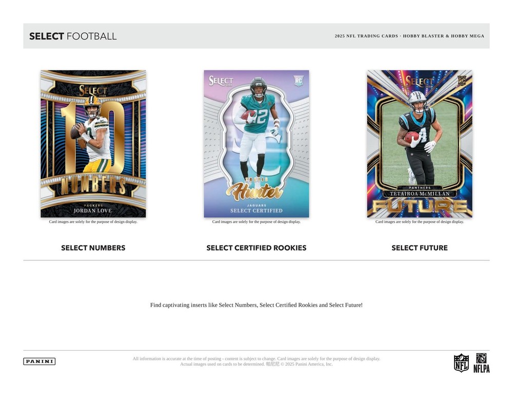 2025 PANINI SELECT FOOTBALL HOBBY MEGA BOX