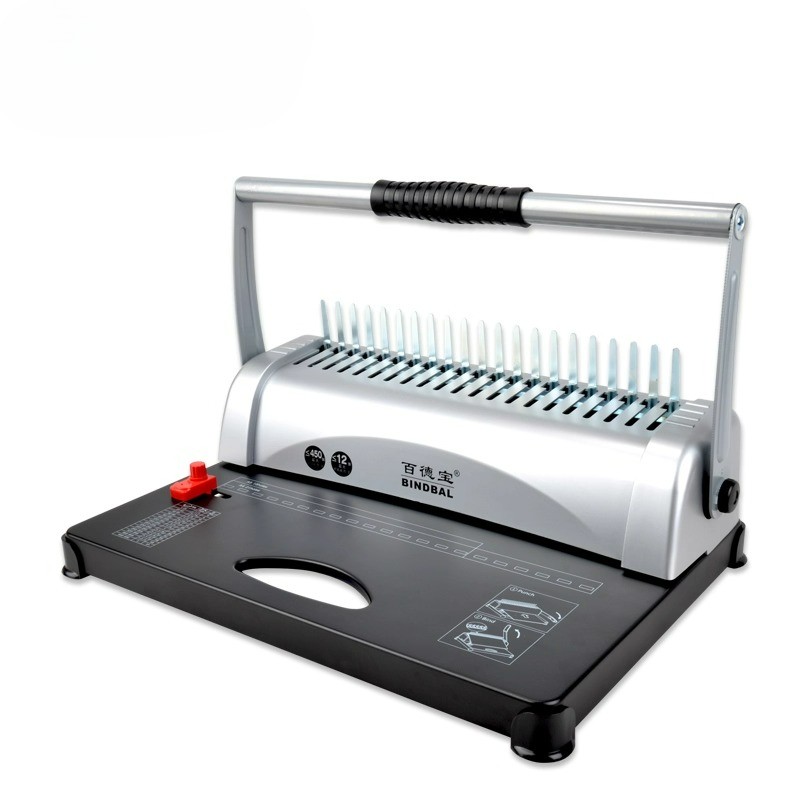 Voucher Binding Machine 21-hole Rubber Ring Clamping Strip Comb Punching Machine