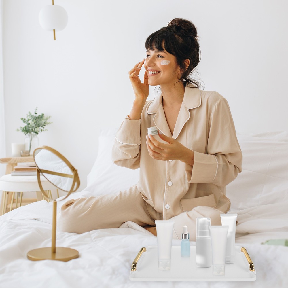 16.1" x 8.7" Modern Rectangular Decorative Tray Jewelry Platter Red