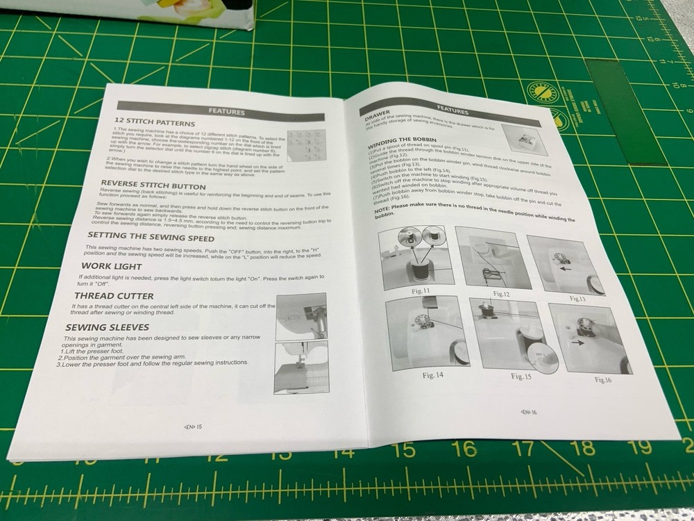 Pllieay Mini Portable Beginner Sewing Machine TXSM-505A X-1085 Kit Set Tools
