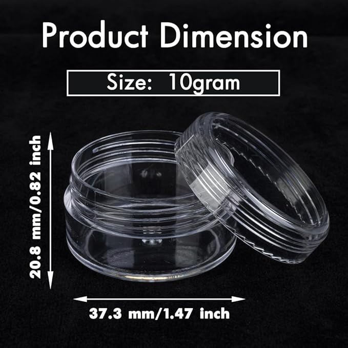 10 Gram, 14 Count, Small Plastic Containers with Lids