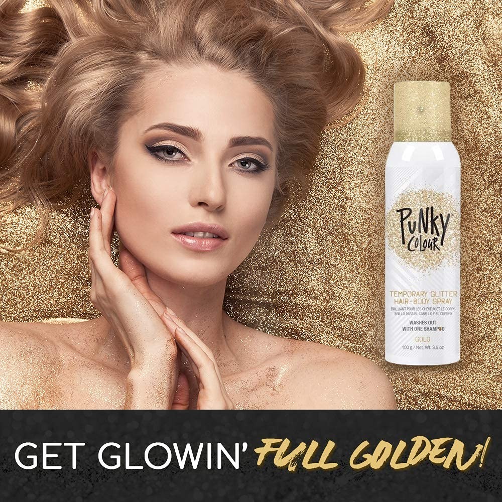 Gold Temporary Hair Glitter Spray