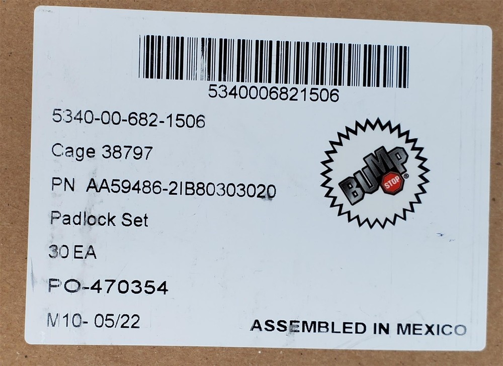 Master Lock Bump Stop Commercial Padlock Set Shackled Master Keyed 80 Locks