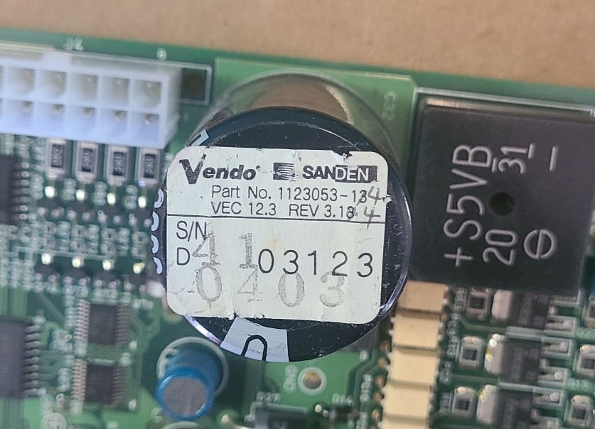 Vendo soda machine control board - untested - part no. 1123053