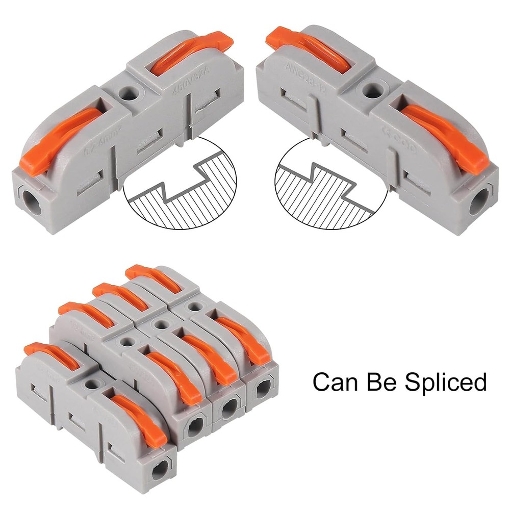 30Pcs Quick Connect Electrical Splicing Wire Connectors Kit Lever Wire Connector