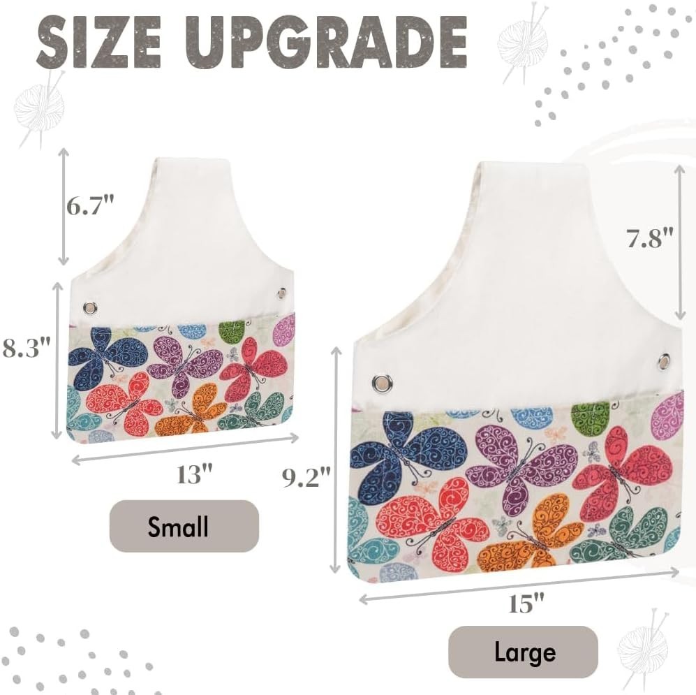 Yarn Storage Organizer Bag Lightweight with Multiple Pockets for Knitting