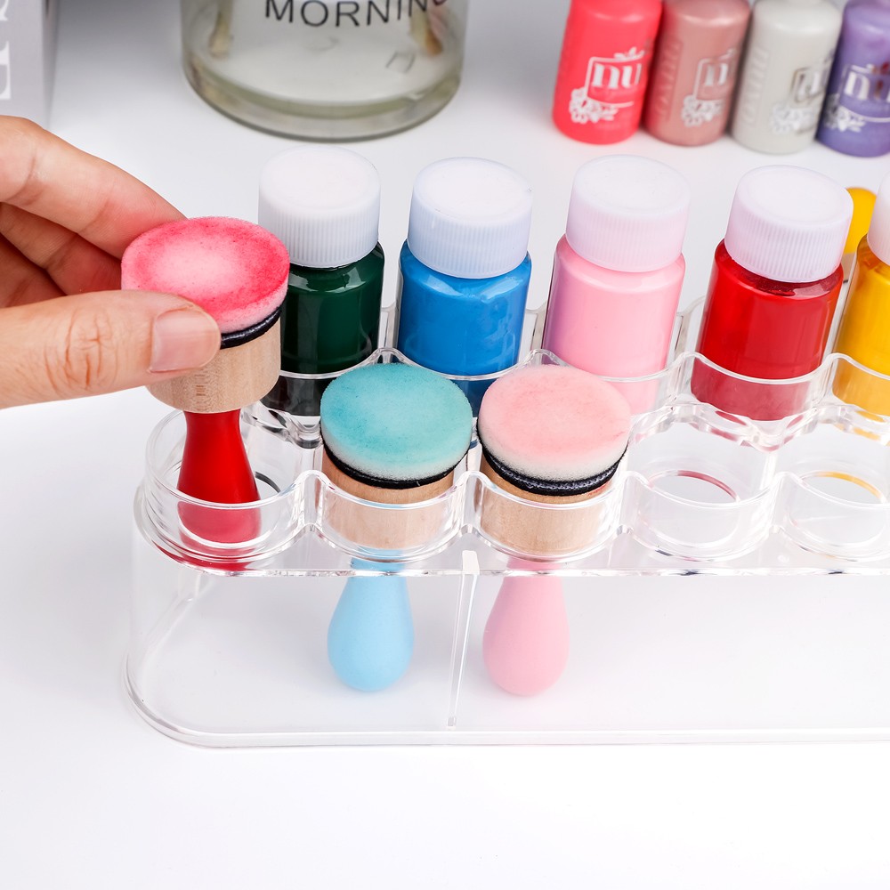Clear Storage Rack Storage Container Organizer DIY Craft Paint Organizer Holder