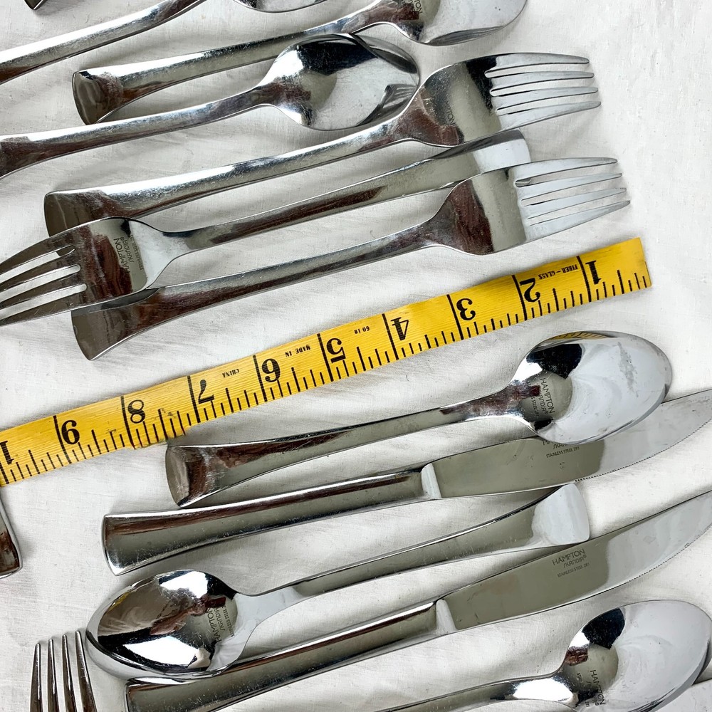 Hampton Scandia Stainless Steel Flatware Four 5 pc Settings Excellent Condition