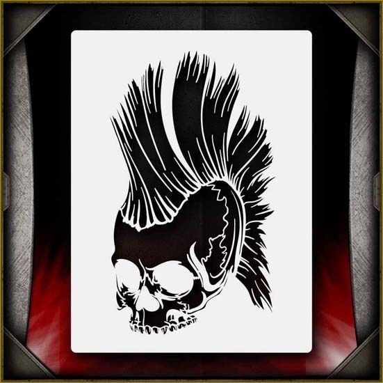 Skull 32 Airbrush Stencil Template Airsick
