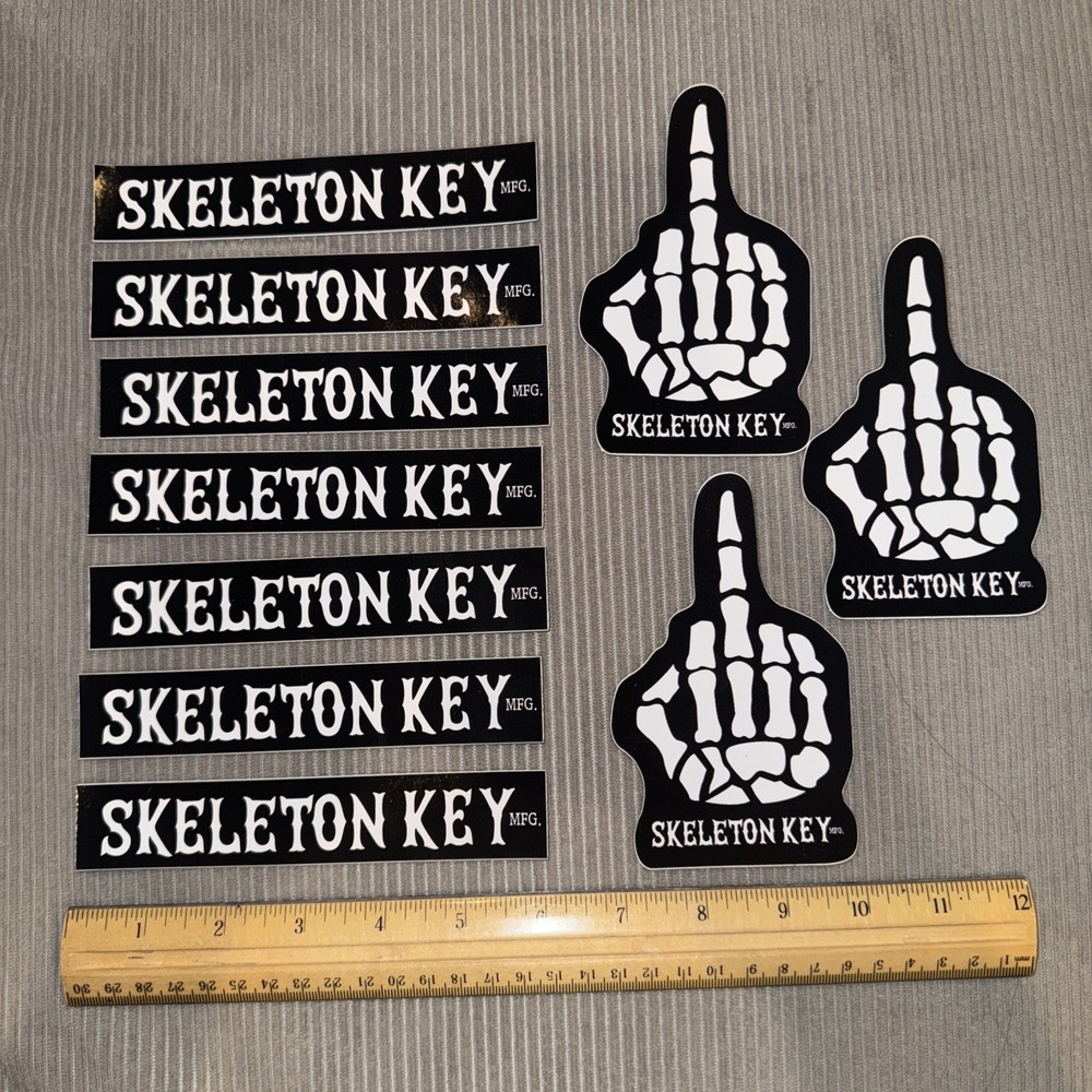 Skeleton Key Mfg. Stickers - 10 Pack - Middle Finger