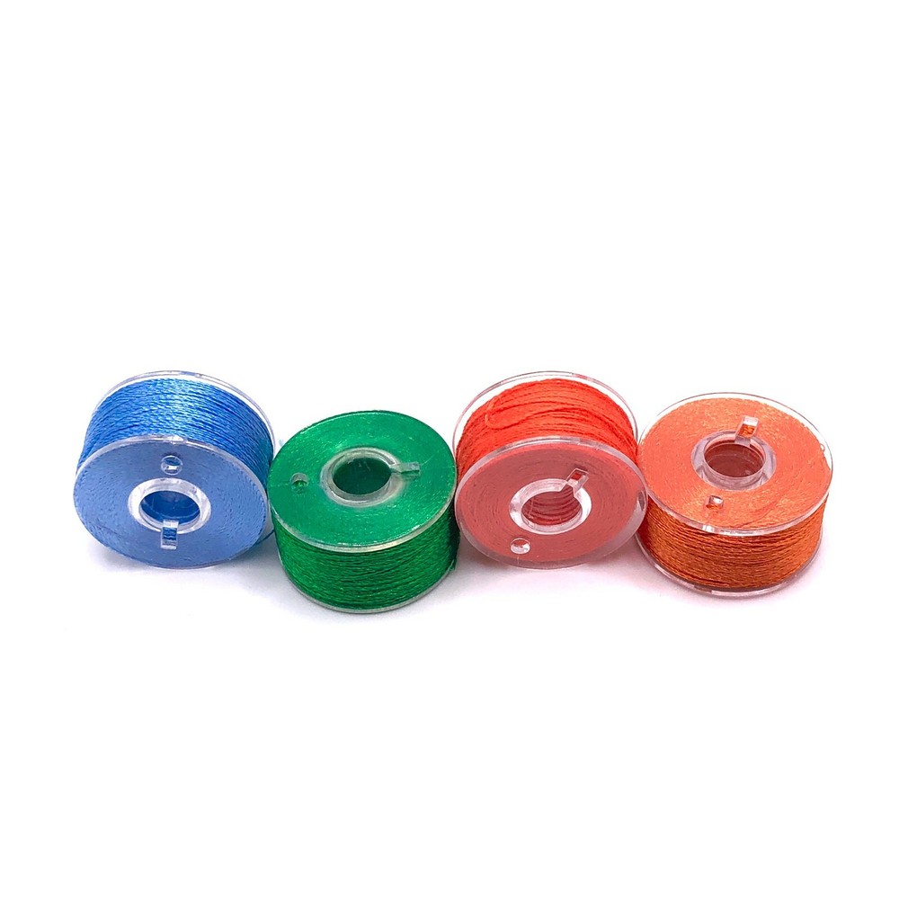 PeavyTailor 60 Pcs/Colors Prewound Sewing Bobbins (40 Weight Polyester Thread)