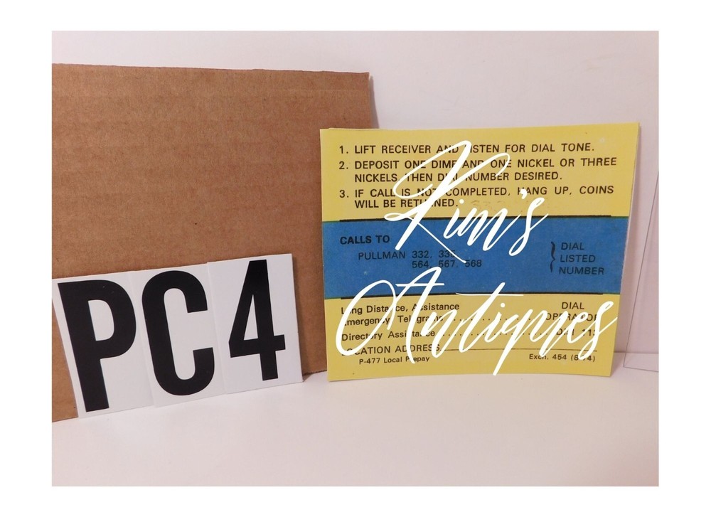 2 - New Info. Card Inserts & 2 Clear Plastic Windows for W/E 3 Slot Payphone PC4