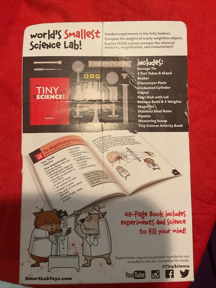 Tiny Science! Smart Lab STEAM Kit – 24 Pieces – 20 Experiments – NEW