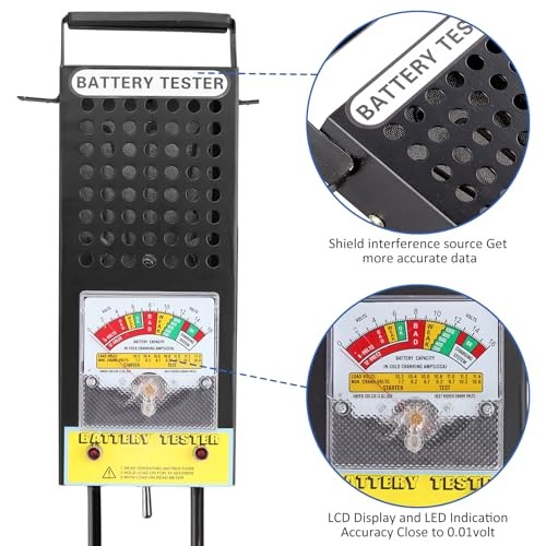 CRLITSIY Battery Load Tester, 6V 8V 12V Alternator Load Tester POINTER
