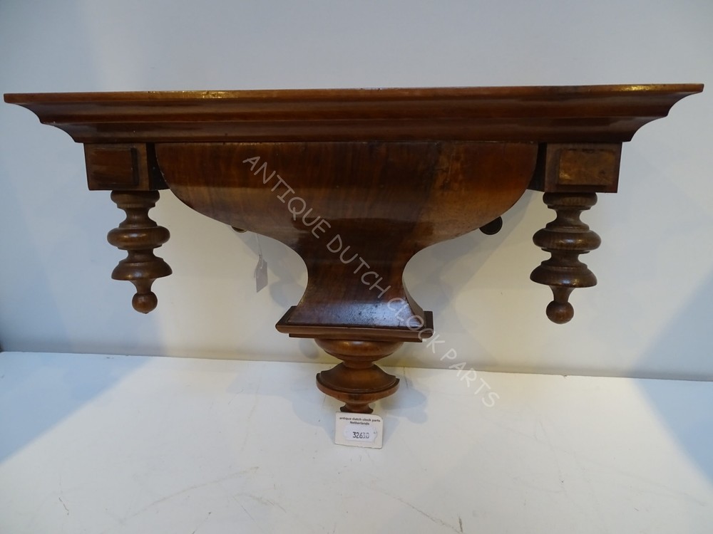 ANTIQUE WOOD WALNUT BOTTOM PIECE FOR GERMAN REGULATOR CLOCK