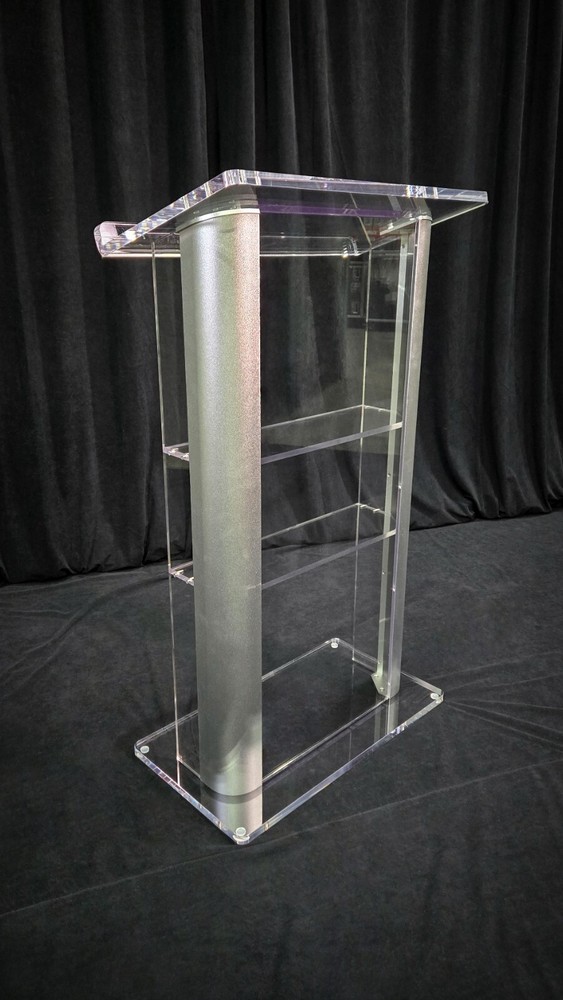 Acrylic Lectern with Aluminum Sides