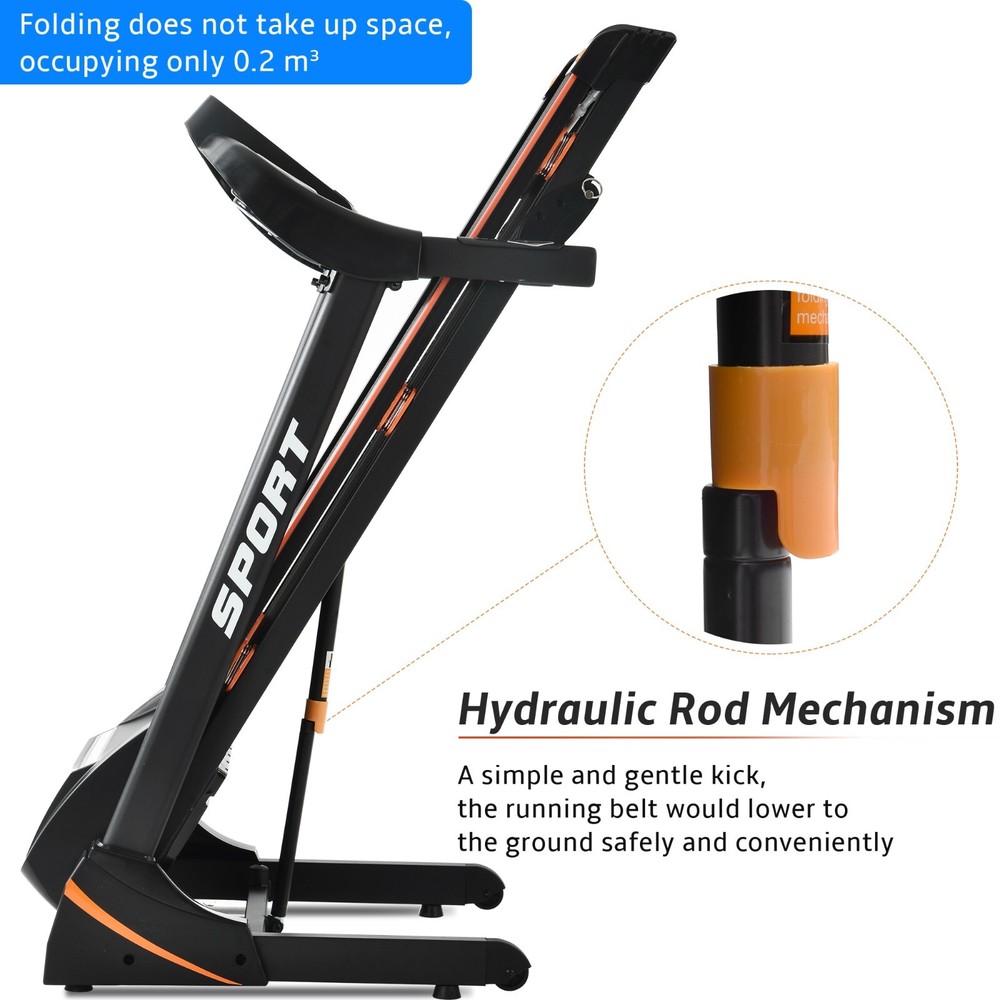 3.25HP Folding Treadmill with Incline Adjustable Speed Running Exercise Machine