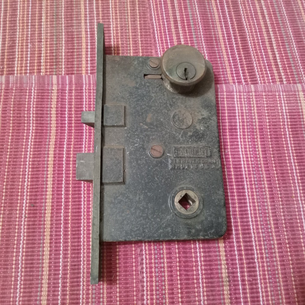 Antique Sargent Push Button Mortise Lock No Key