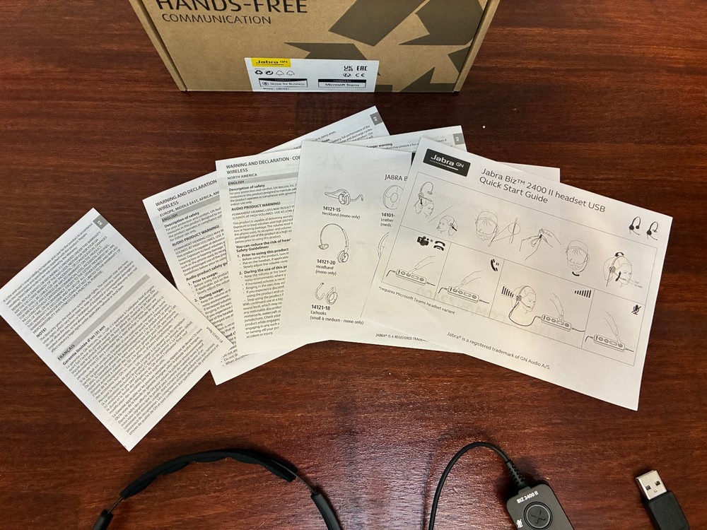 Jabra Biz 2400 II Headset USB