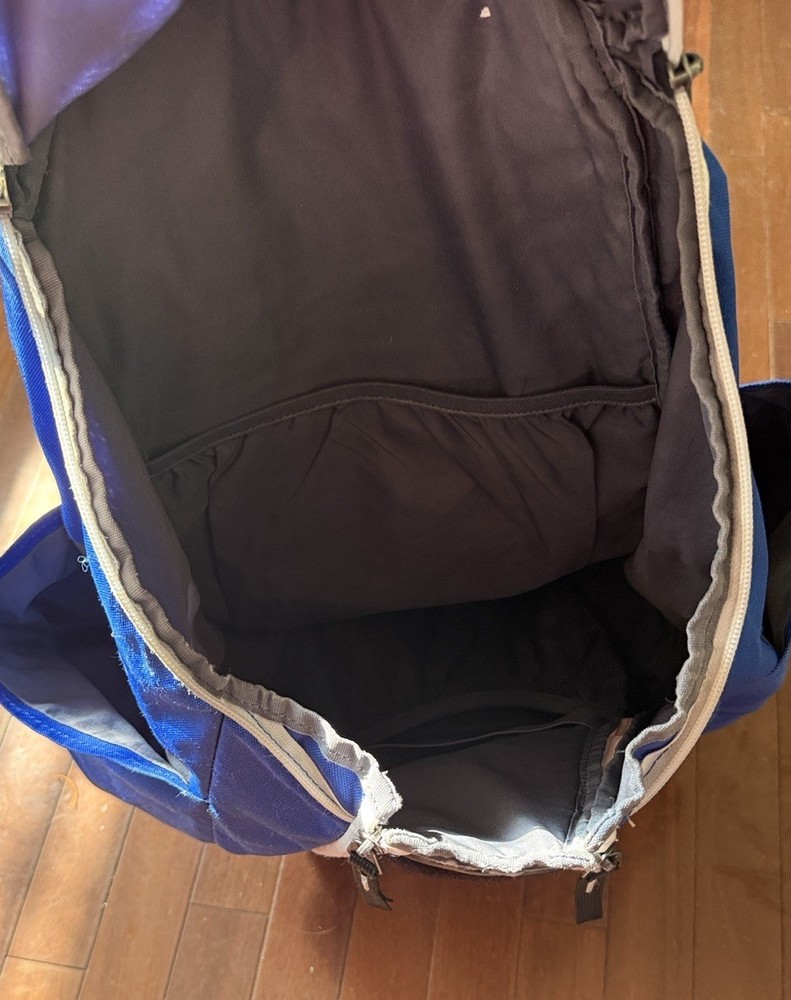 Nike Quad Zip System Blue Baseball Softball Backpack Adjustable Strap Polyester