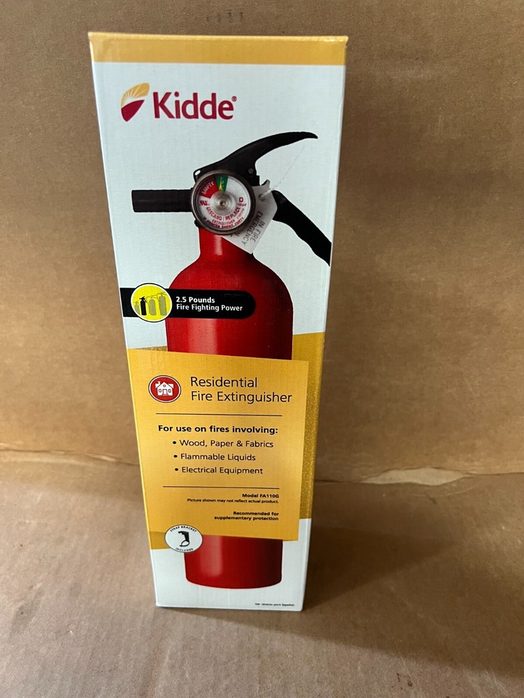 1 Kidde Home Fire Extinguishers FA110G, Multi-Purpose ABC Extinguishers
